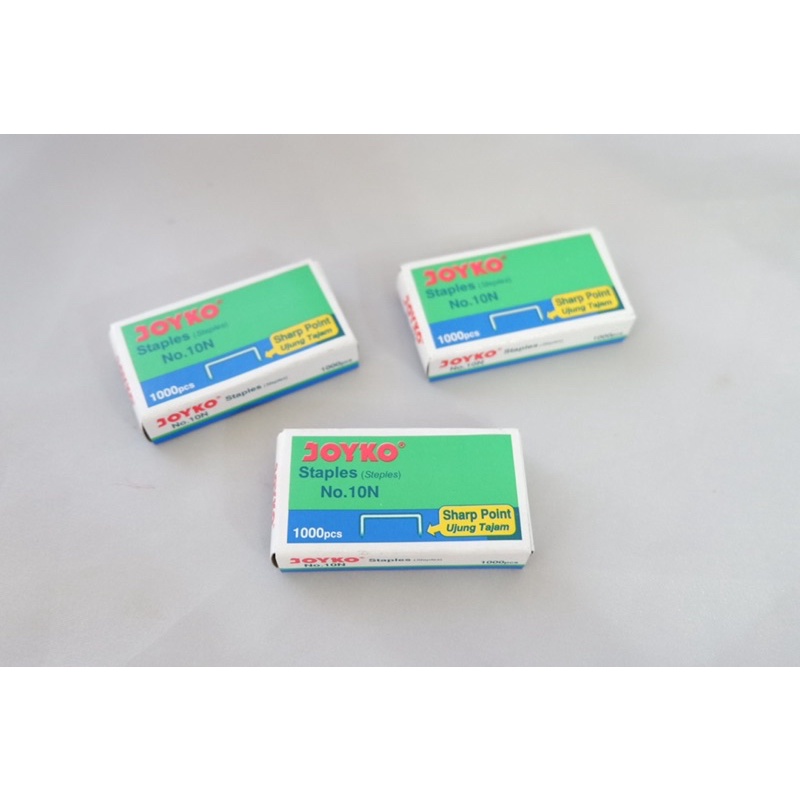 isi staples stapler steples stepples refil jepretan kecil joyco 10n 1box isi 1000pc