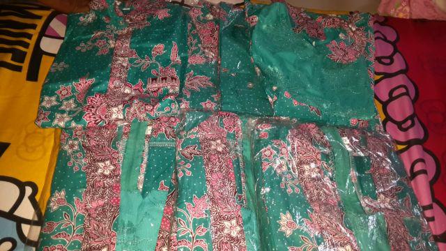Qnunbatik Batik Keluarga/family Gamis Muslim Krisdayanti (kd) Dsr Warna Toska