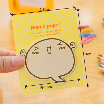 20pcs Memo Post Note Portable Dapat Disobek Motif Kartun Lucu Gaya Korea