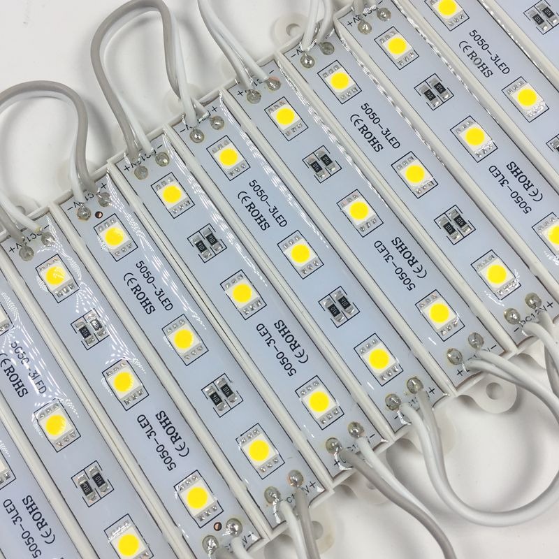 100pcs Modul 5054 3 LED Waterproof Putih