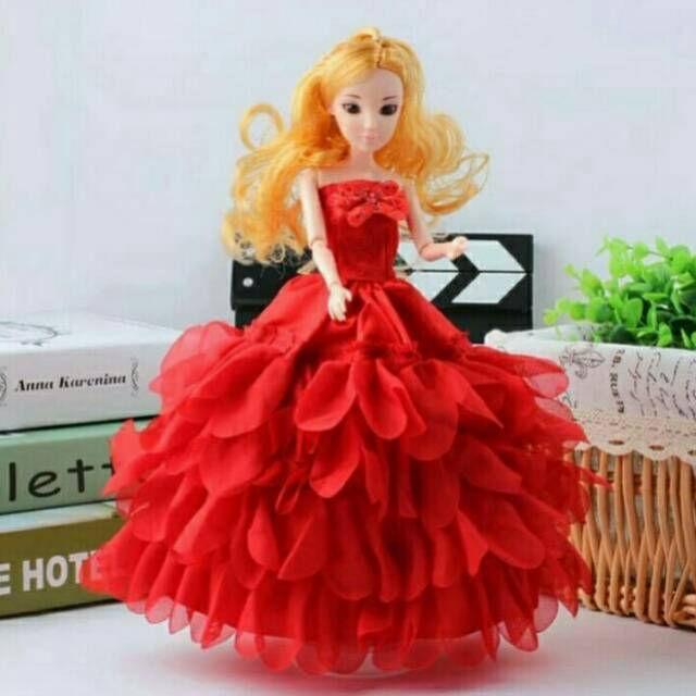 BONEKA MAINAN TANGAN BARBIE DOLL BIG SIZE 30CM ANAK