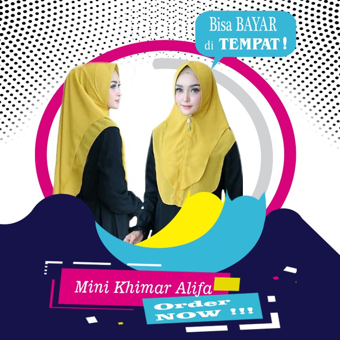 Hijab Khimar Mini Alifa Hijab Ceruti Ultimate 2 Layer Jilbab Softpad Antem Premium