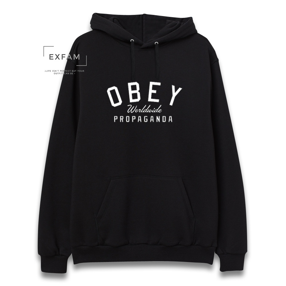 Hoodie Obey Sweater Jaket Obey Cotton Fleece M L XL XXL