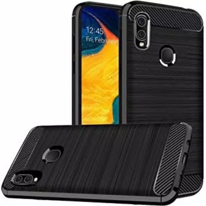 Case Carbon Ipaky Samsung A10 A20 A30 A50 A60 A70 M10 M20 M30S Rubber Soft Shell