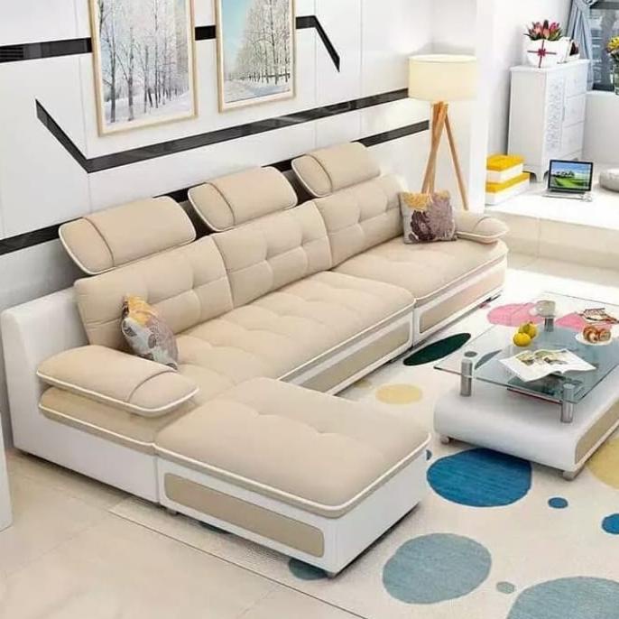 Queen Meubel Sofa L /Sofa /Sofa Beige Toko.Aprel