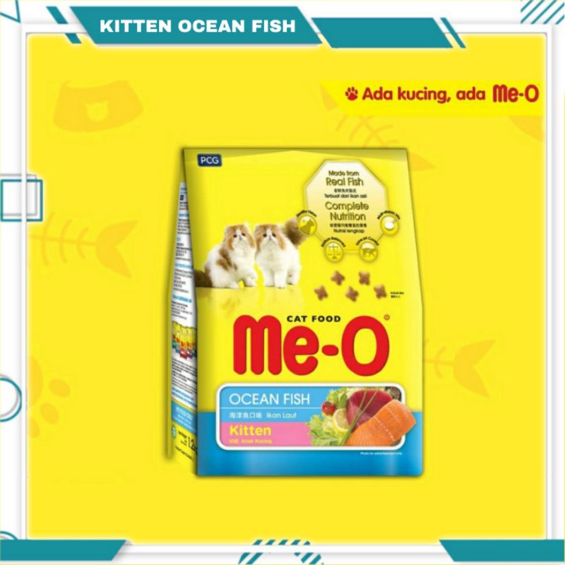 me-O Kitten Ocean Fish Cat Food Makanan Kucing Fresh Pack