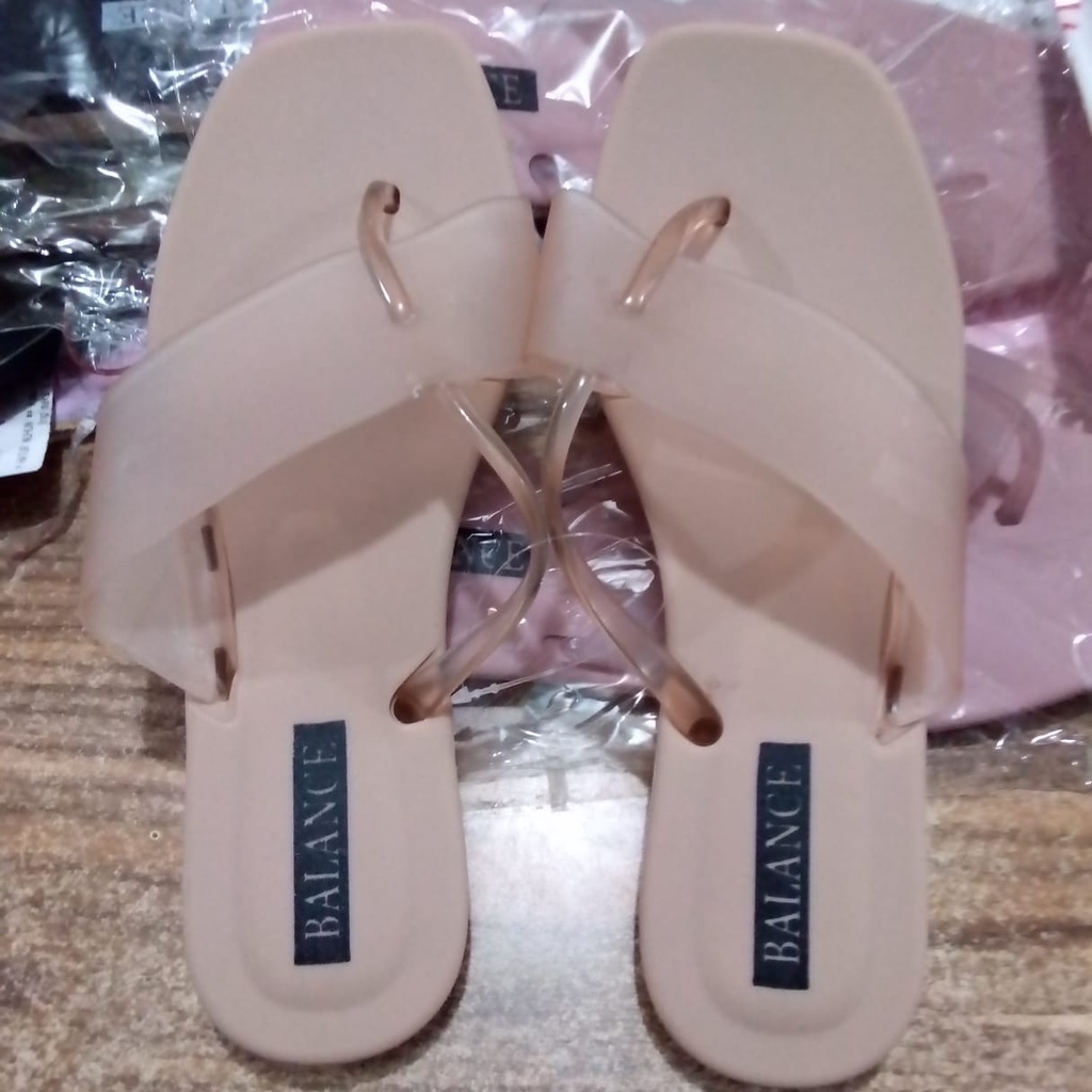 Sendal Jepit Jempol Wanita jelly import  Terbaru Balance 1203-12 size 37-40