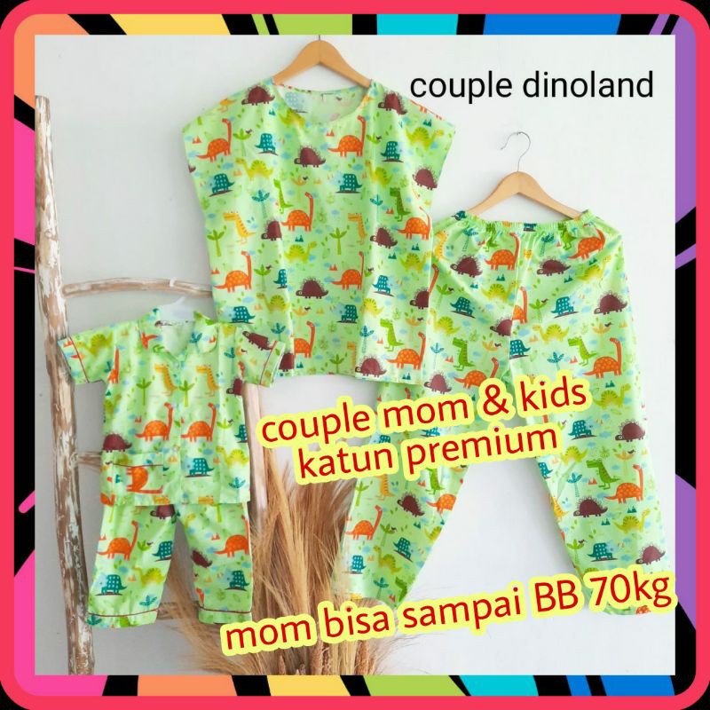 Piyama couple ibu dan anak mom and kids baju tidur couple