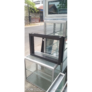 Bingkai / frame kusen Alumunium 3 inch 25 x 70 putih tulang