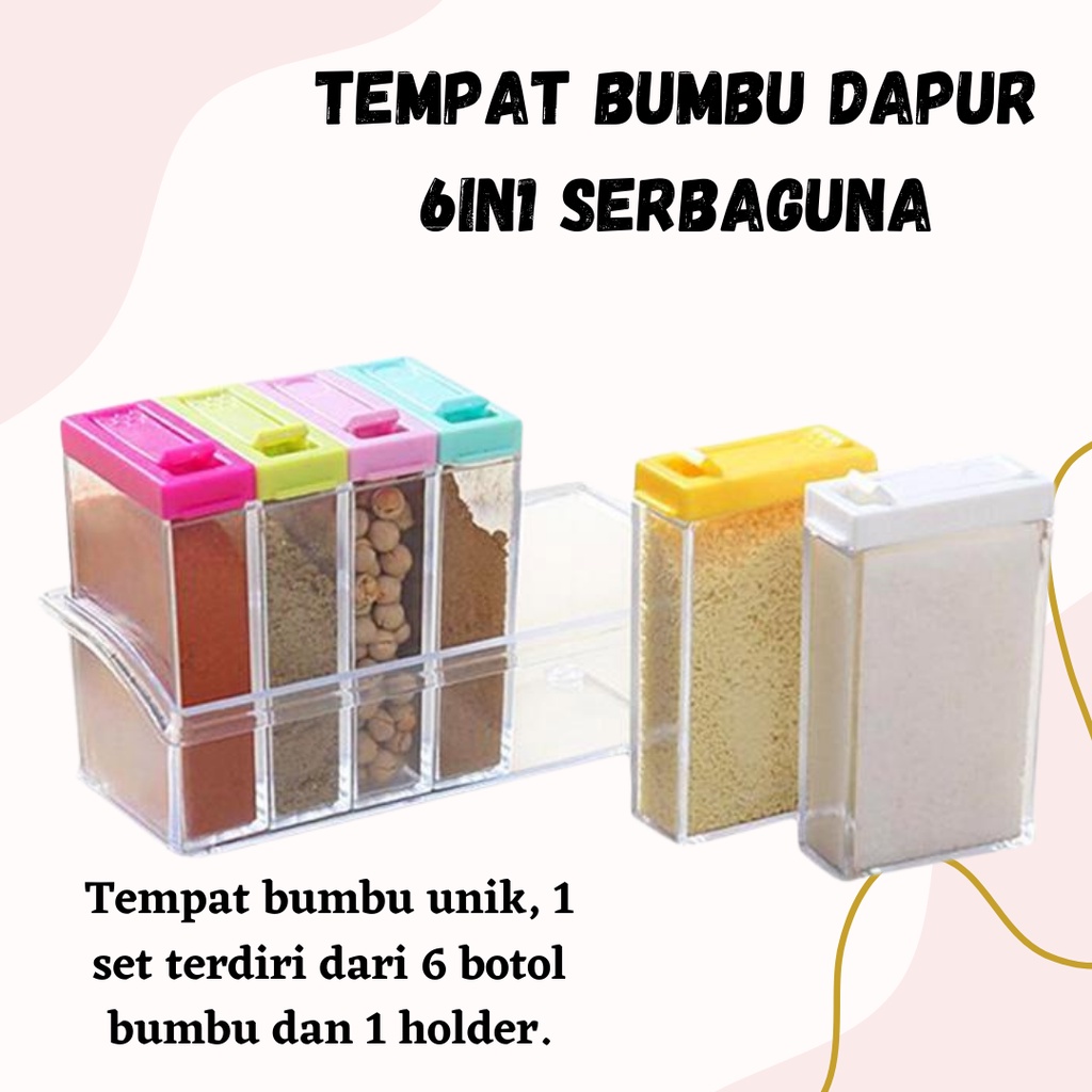 TERBARU!!! Tempat Bumbu Dapur 6in1 Serbaguna