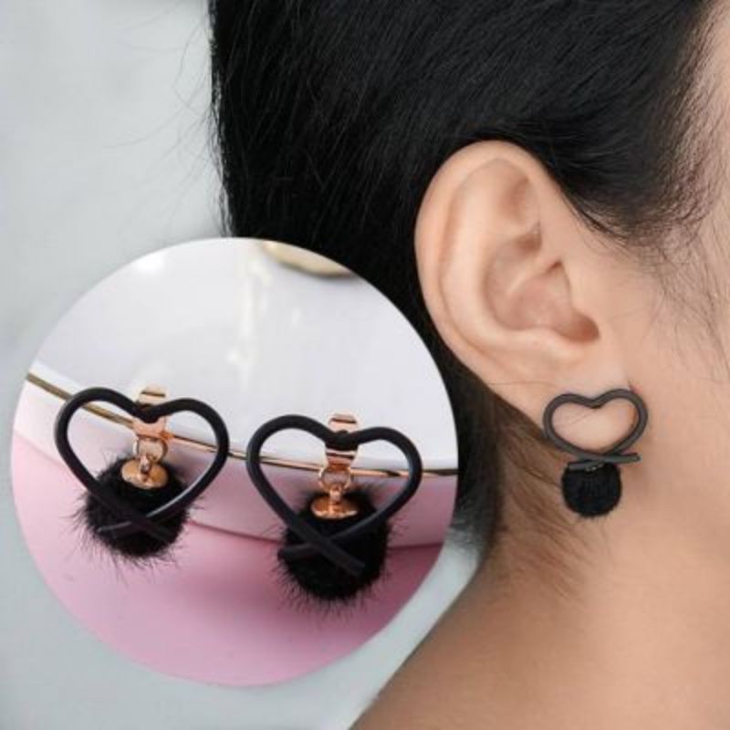 ANTING EARRINGS AKSESORIS FASHION TITANIUM BAHAN TEMBAGA ANTI KARAT TUSUK MAGNET JEPIT KOREA KOREANS