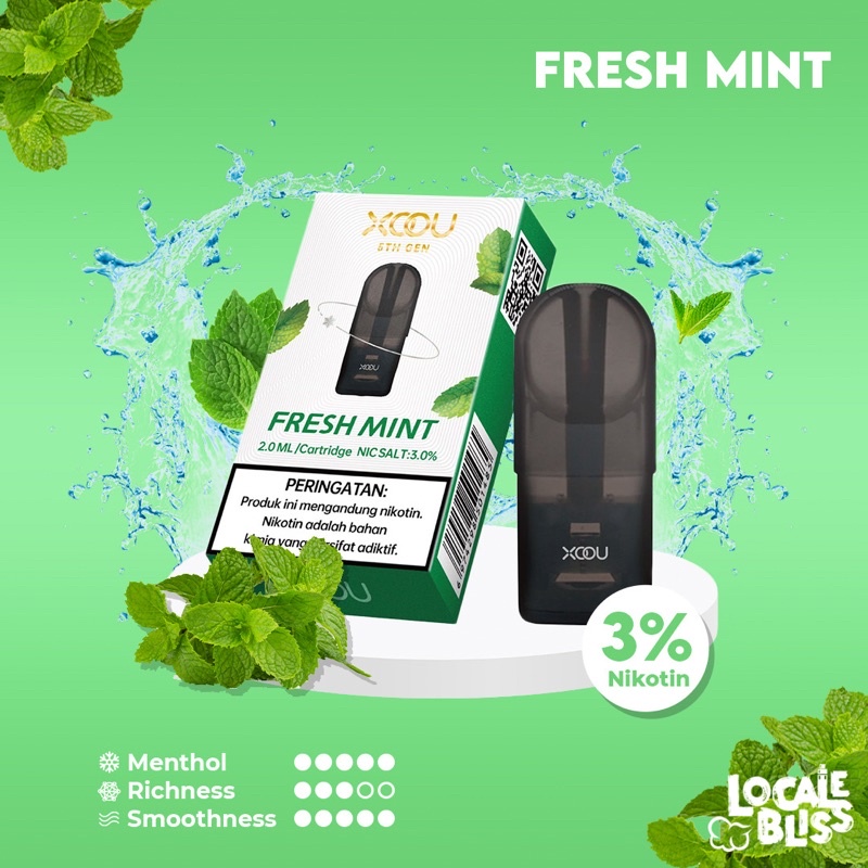 [RELX Infinity &amp; Essential ] XOOU Mint Flavour Catridge Pods Pro Fresh Mint