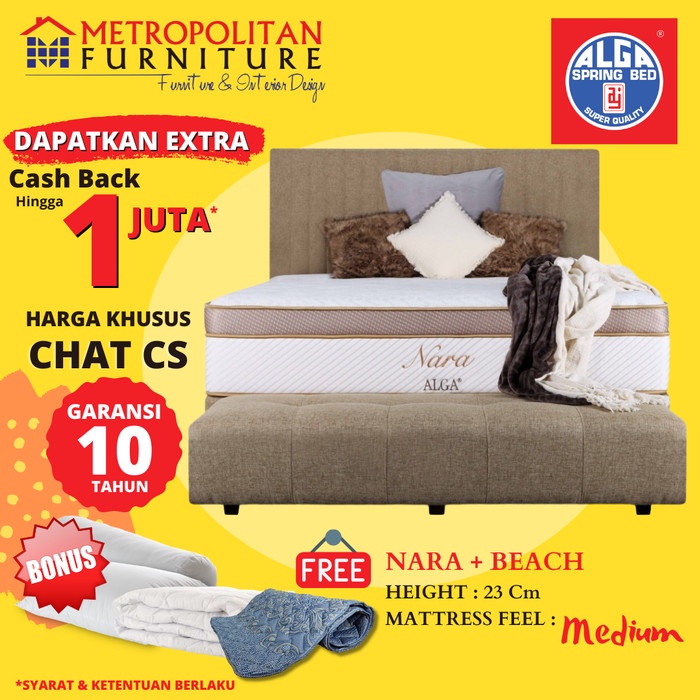 Kasur Springbed Alga Nara Spring bed Matras Set