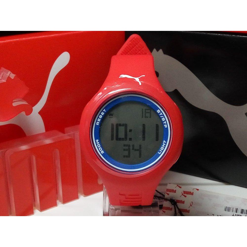 Dijual Puma Jam Tangan Unisex Puma PU910801040 Empower L Red Navy Rubber Strap Watch Berkualitas