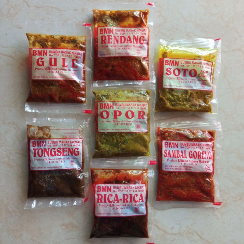 

BUMBU BASAH SIAP PAKAI - Bumbu Opor Soto Gulai Tongseng Rendang Rica-Rica Sambal Goreng - Masakan Indonesia