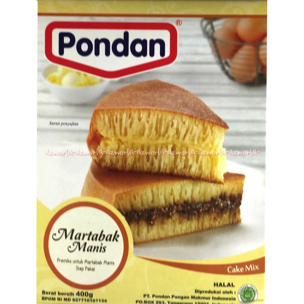 Pondan Martabak Manis Tepung Kue Instant Praktis Membuat Martabak Siap Pakai Cake Mix Pon Dan