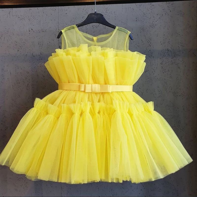 dress  jelita tutu princes baju anak perempuan pesta ulang tahun lebaran free bandana