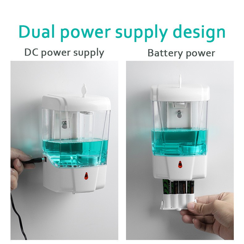 1pc Dispenser Sabun / Hand Sanitizer Otomatis Sensor Sentuh Kapasitas 700ml Untuk Kamar Mandi / Dapur