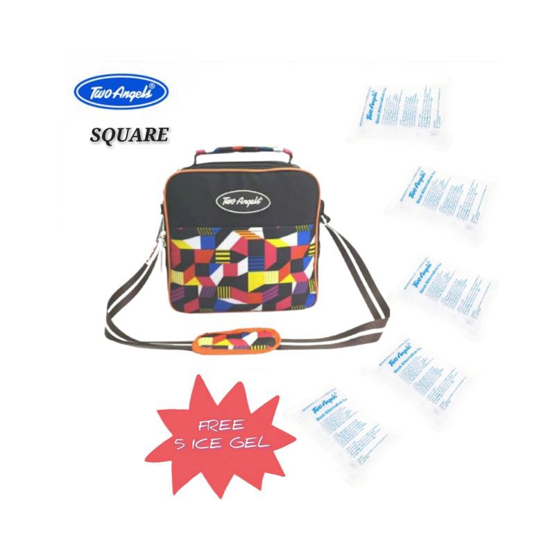 PROMO! TAS  ASI  SQUARE TWO ANGELS COOLER BAG SQUARE TWO ANGELS FREE 5 ICEGEL TWO ANGELS SY20234 s1.