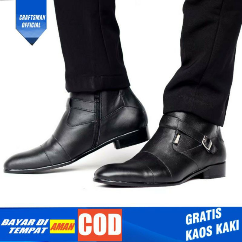 CRAFTS X JULIUS  Sepatu Formal Pria Pantofel Kulit Asli Kerja Kantor Cowok Sepatu Casual