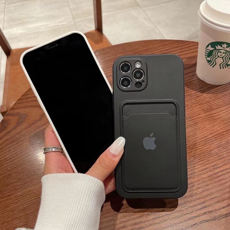 liquid velvet case iphone 11 pro max 13 12 pro max Xs max XR 7/8 plus closed all-inclusive card holder shockproof case