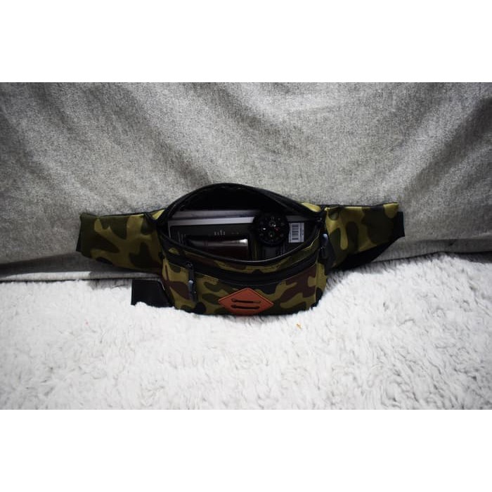 Tas slempang / selempang weistbag / waistbag pinggang pria army murah