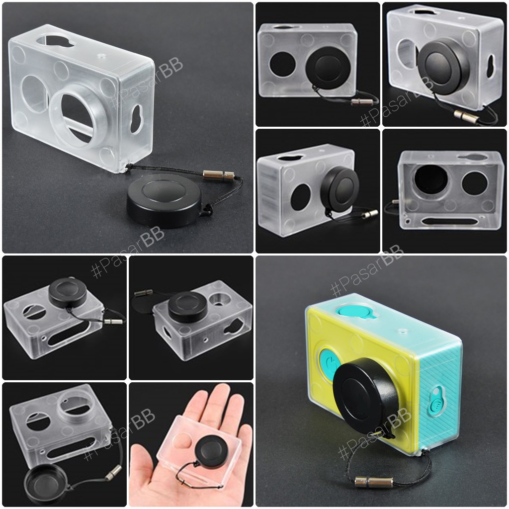 1 Paket! KingMa UV Lens Filter &amp; Protector + Hardcase Transparan for Xiaomi Yi Action Camera