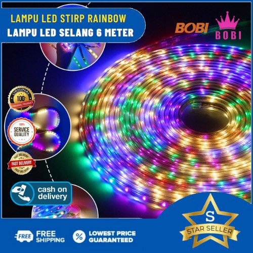 Lampu SMD Kode 6353-6 LED 6 METER / Mode Warna Lampu Ganti2 / Lampu Hias LED Indoor Outdoor 6 meter