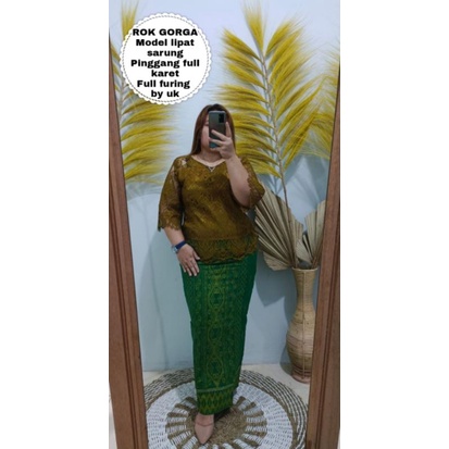 Rok Panjang Motif Etnik Gorga Rok Gorga Lipat Sarung Pinggang Karet