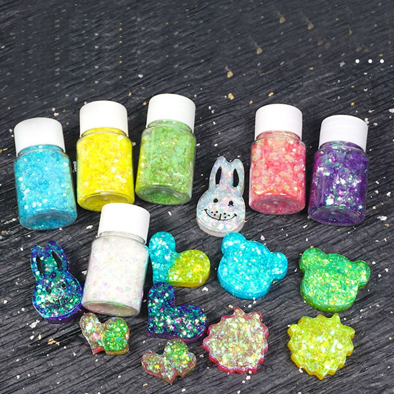 Siy 10g Illusory Payet Glitter Kristal Epoksi Handmade Untuk Membuat Perhiasan