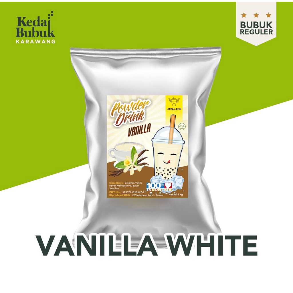 

Vanilla white Bubuk Minuman Bubble Powder Original Javaland 1kg
