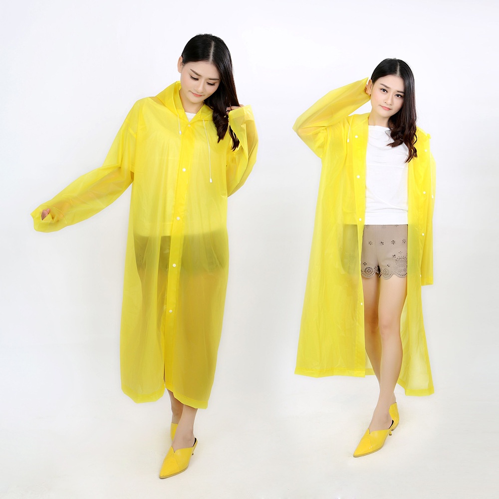 Jas Hujan Terusan Raincoat EVA Stylist Mantel Travelling Polos