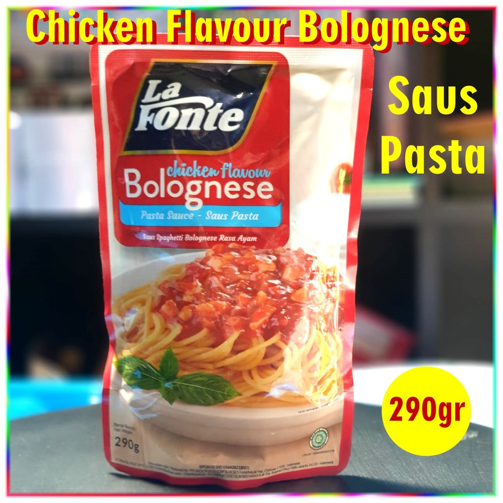 

2X [DUA BIJI] La Fonte Chicken Flavour Bolognese Pasta Sauce Spaghetti Saus Pasta Spageti Rasa Ayam 290gr
