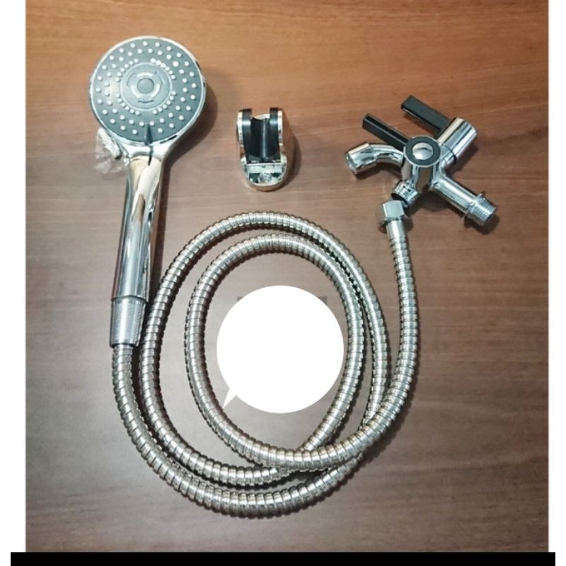 Paket murah hand shower +kran double set,shower mandi,kran air