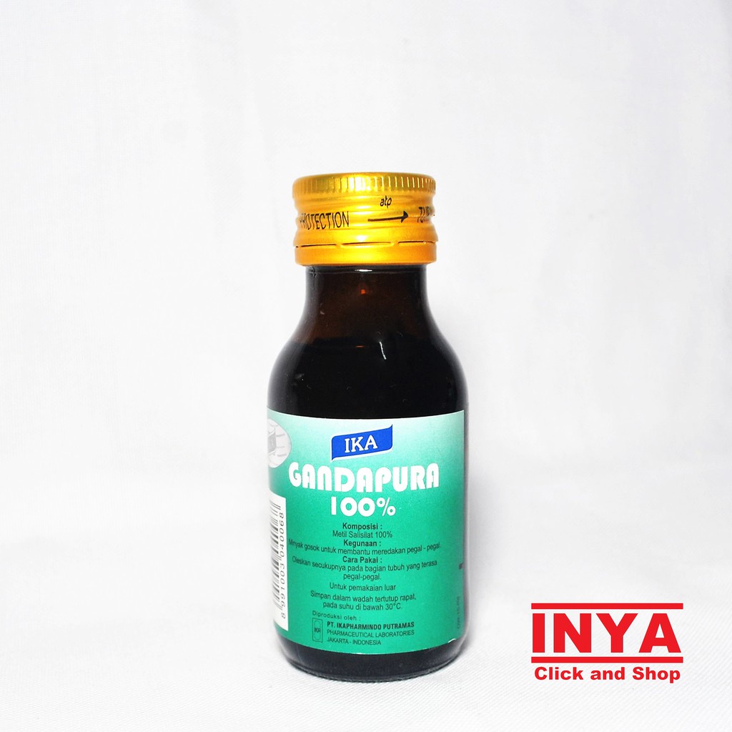 GANDAPURA IKA 60ml 100% WINTERGREEN OIL - Minyak Gosok - Liniment Oil - Pijat