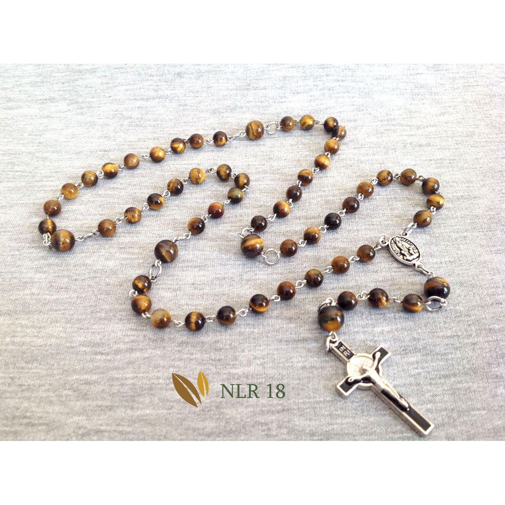 Kalung Rosario Batu Tiger Eye NLR18