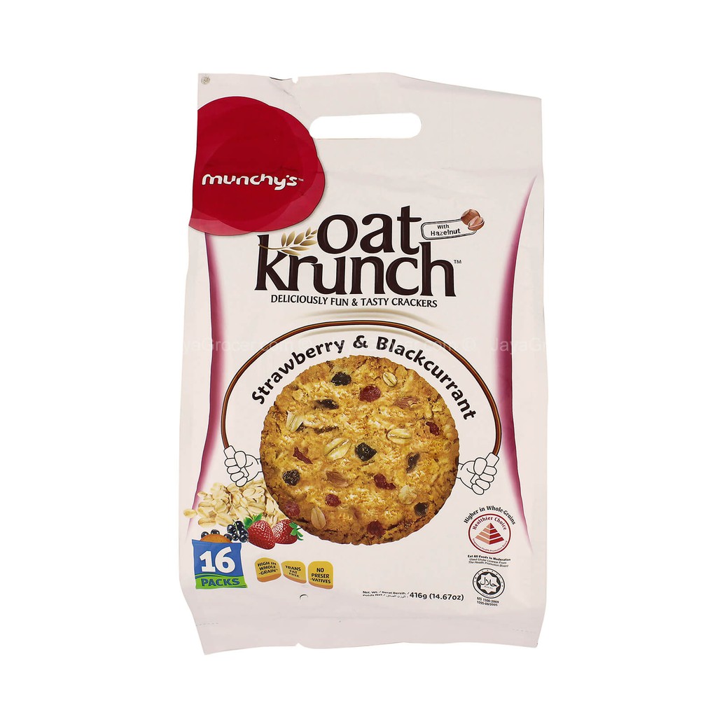 

Munchy's Oat Krunch with Hazelnut Strawberry & Blackcurrant 416g