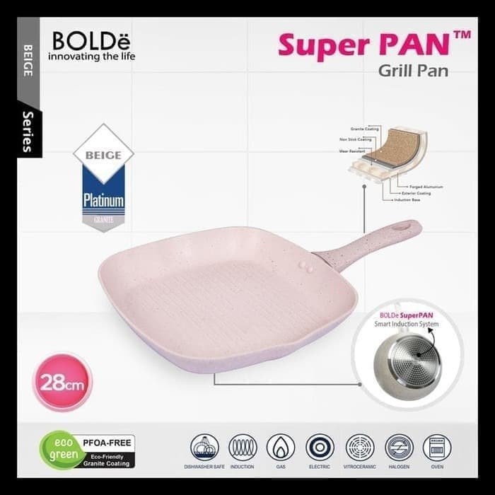 BOLDe Super Grill Pan 28cm - Panci Wajan Pemanggang BOLDe