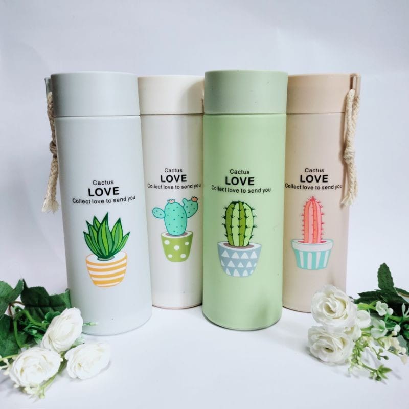 [ BISA COD ] TERMOS KACA ANIMAL / BOTOL KARAKTER ANIMAL WARNA CANTIK