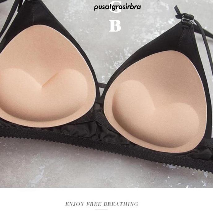 Triangle Pushup Pad Bra Pads Bra berbentuk Segitiga untuk Berenang Cup Tambahan Busa Bh Bra Waterpro