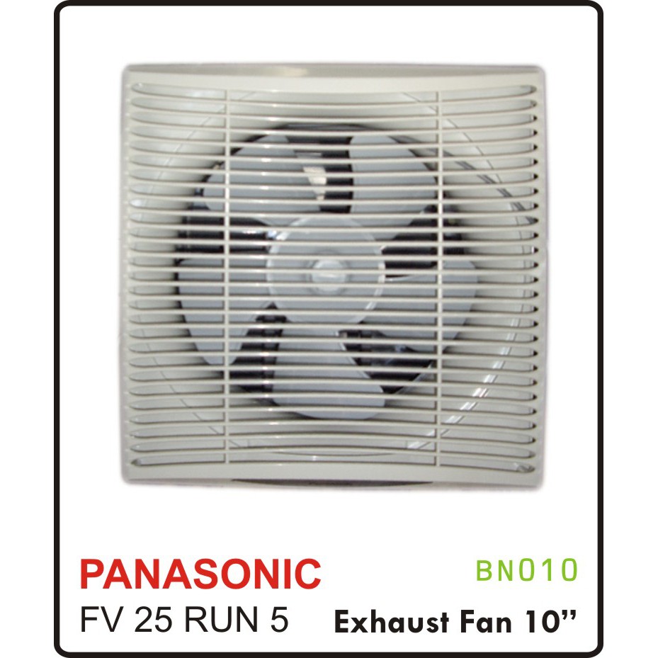 Panasonic Fv 25run5 Exhaust Fan Wall Dinding 10 Inch Putih 