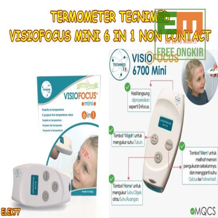 Laihoshope Bebas Ongkir Elek77 Termometer Tecnimed Visiofocus Mini 6 In 1 Non