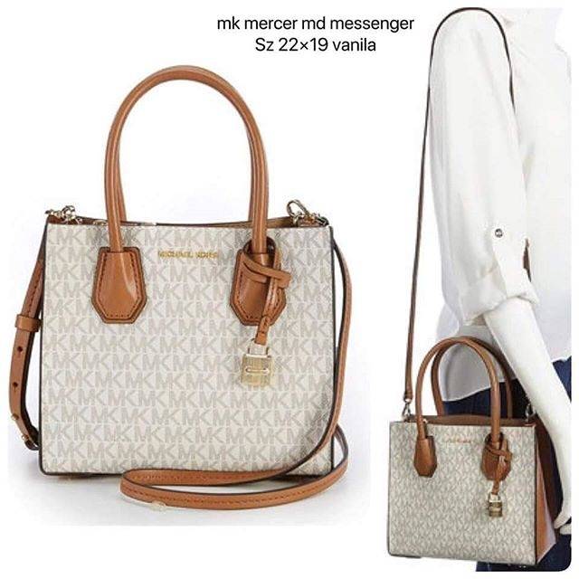 mk michael kors mercer signature medium original bag tas ori authentic