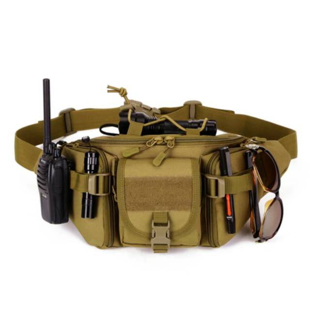 PROMO!!! Waistbag Pria - TRM WATERPROOF LIPAT 1AX802 Oranye. Bisa di Lipat. Parasud Y18 pria Army