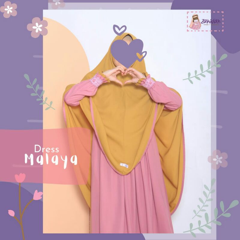 gamis malaya set original by zahidah
