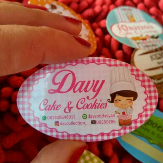 Label Stiker  Toples Makanan Kue  Sticker Toko