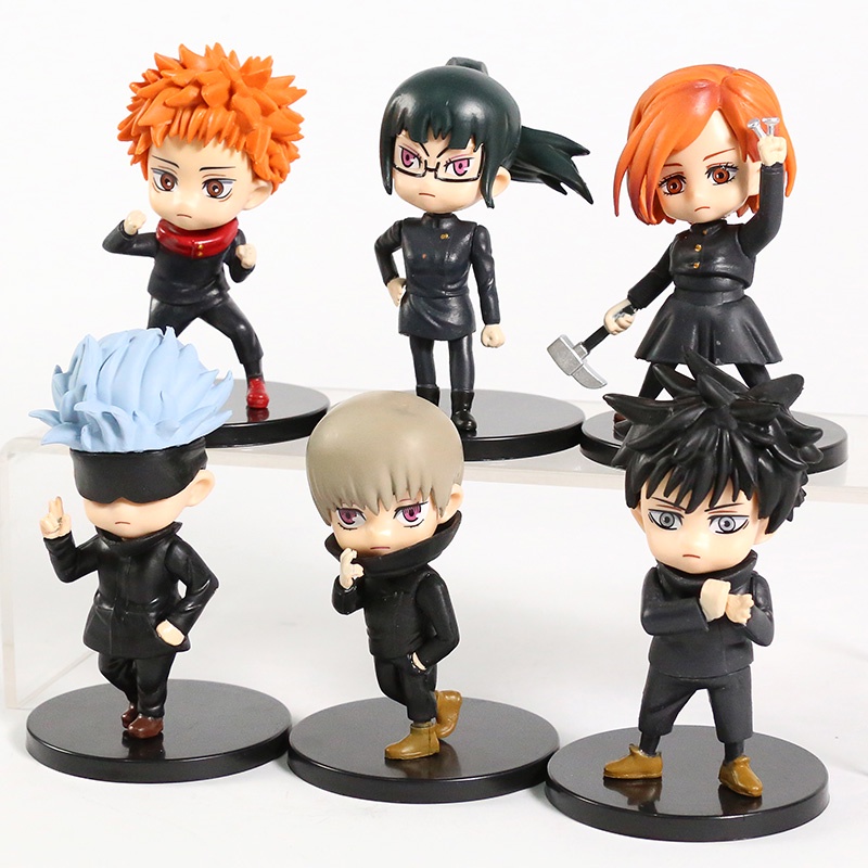 Figure Jujutsu Kaisen set 6 pcs w/ Maki Zenin &amp; Inumaki Figure Anime