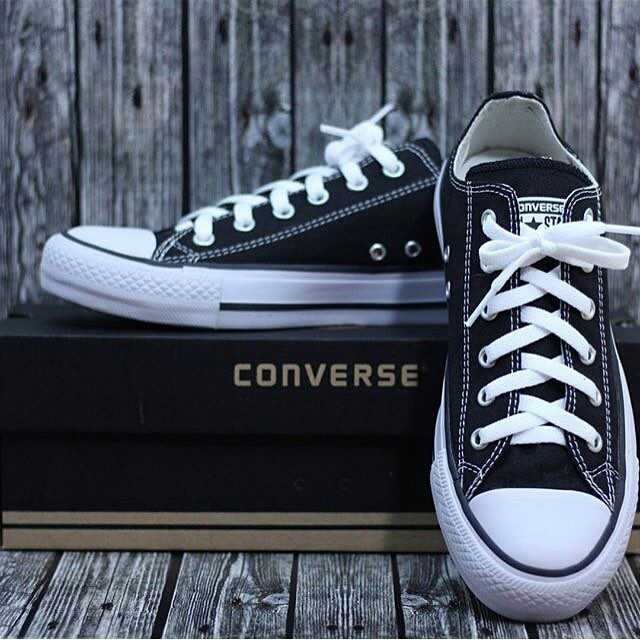 SEPATU CONVERSE ALL STAR OX BLACK+BOX / HITAM PUTIH MURAH