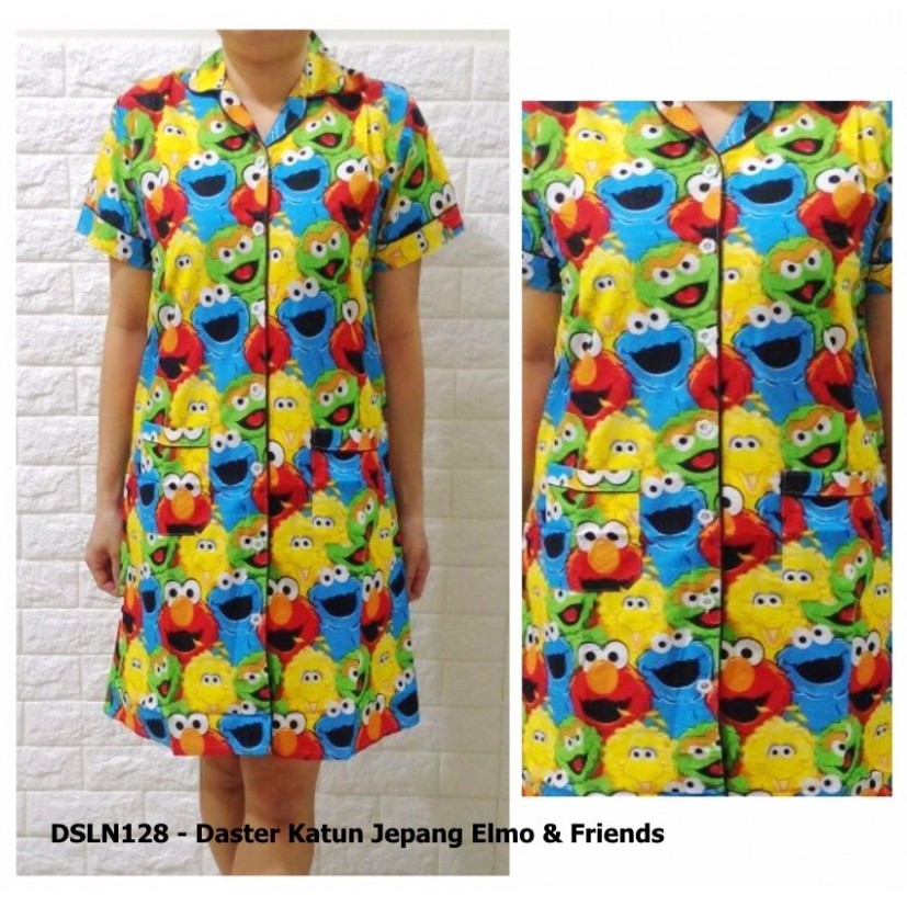 DSLN126 - Daster Katun Jepang Elmo &amp; Friends