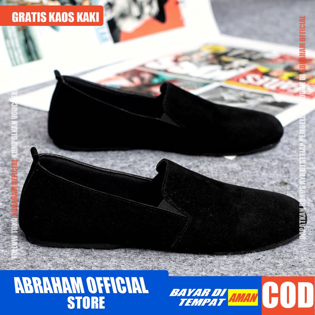 ABRHM x CHORD Sepatu Slip On Pria Sepatu Pria Casual Sepatu Casual Cowok / Cowo Anti Slip Ori Sepatu Kasual Slop Anti Slip Semi Formal Kerja Kuliah Gaya Santai Keren Kekinian Original Murah Terlaris